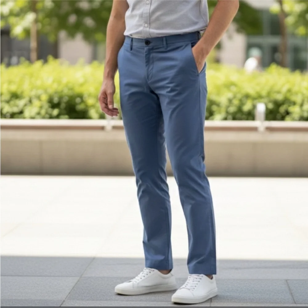 Banana Republic Flat Front Performance Pants. Blue. 40x32. NWT